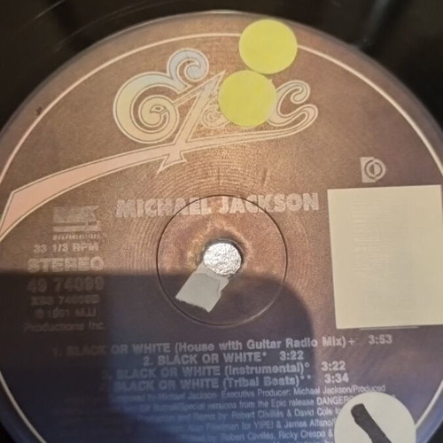 Michael Jackson Black or White 12" single vinyl used