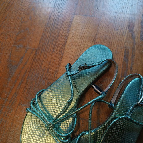 H&M turquoise sandals size 39