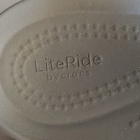 Crocs Lite Ride sandals, khaki, size W8 / 38-39, with box