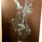  Πίνακας Ζωγραφικής Άγγελος, Επιτύμβιο ακουαρέλα σε κορνίζα ξύλινη