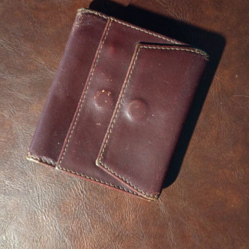 Leather wallet used, brown