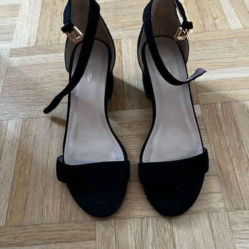 Migato suede sandals used, size 37, black