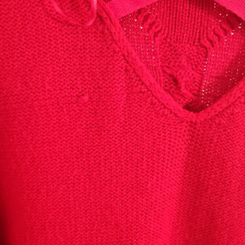 Red jumper used with side zipper and slightly open back
