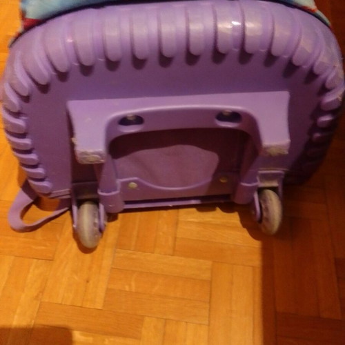 Frozen school bag with trolley wheels used