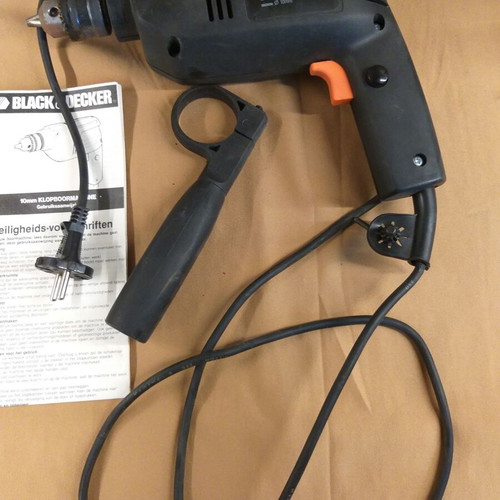 Black and Decker BD 551 hammer drill used, 400 Watt, 10 mm, vintage