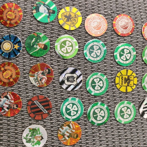 Football tazos very old, pack of 26, in very good condition
