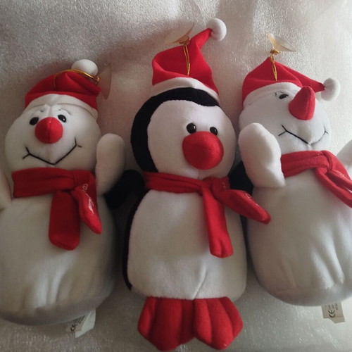 Three Christmas plush toys like new