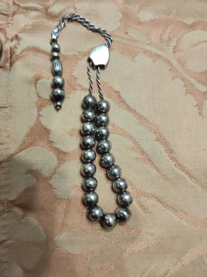 Silver worry beads like new with stamp