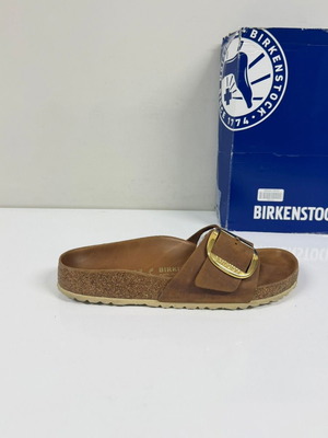 Birkenstock Madrid Big Buckle παντόφλες σαν καινούργιες, καφέ, μέγεθος 42