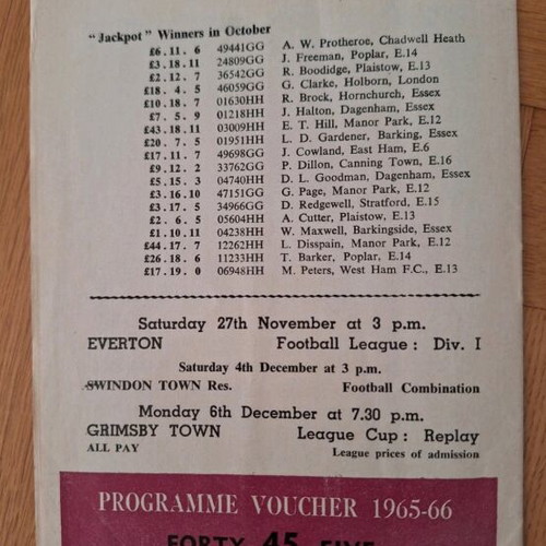 West Ham Olympiakos match programme like new