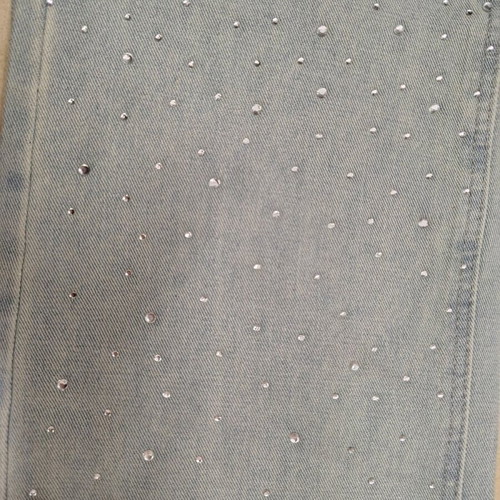 Anel jeans denim pants with rhinestones new, size S