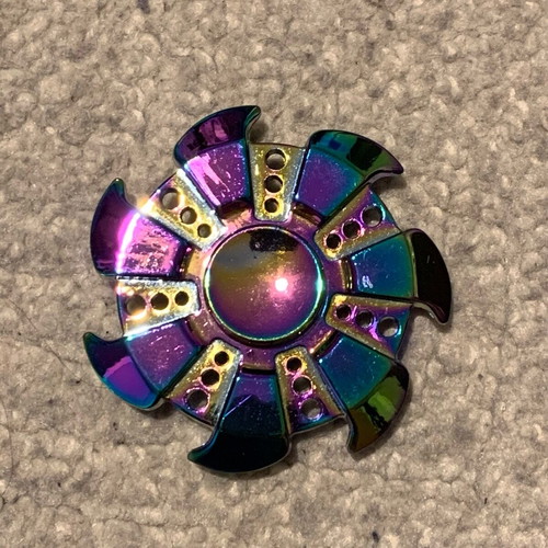 Fridget spinner used, rainbow holographic, with box