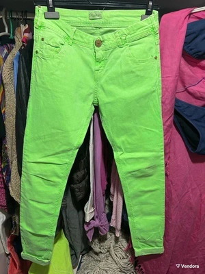 Παντελόνι Pull & Bear ελαστικό ολοκαίνουργιο, μέγεθος S, πράσινο, μέση 32εκ
