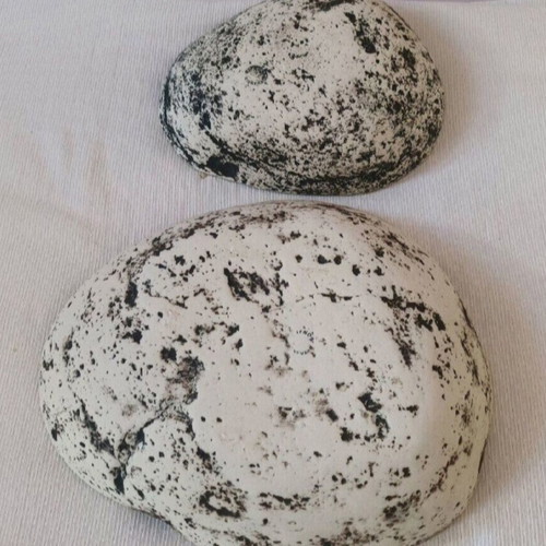 Sifnos Stonewear Pebble Bowl Set used, oven safe, 29x14 cm and 22x19 cm