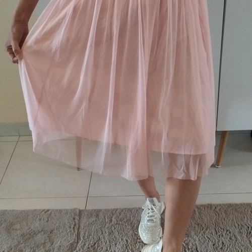 Bee me Vintage midi tulle skirt like new, pink, size S
