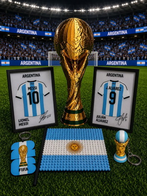 Argentina Fan Pack 2026 συλλεκτικό σετ Παγκοσμίου Κυπέλλου 3D Printed