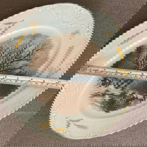 Διακοσμητικό πιάτο πορσελάνη Ιωνία μεταχειρισμένο με θέμα Christmas 1849