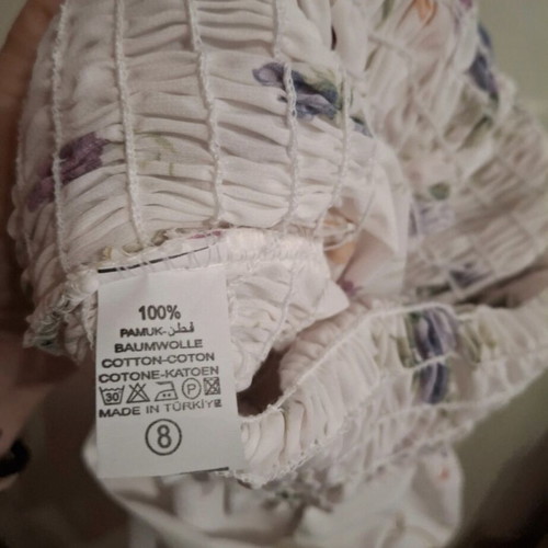 White floral girls dress 8 years, new
