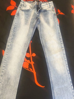 Jeans Pink Woman like new with decorative studs, size 25