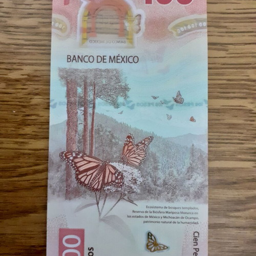 Mexico 100 Pesos Polymer Banknote 2021 New Design