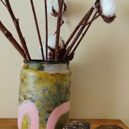 Painted vase 20cm height new