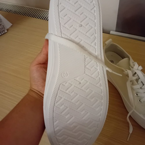 Women's white athletic shoes, size 40