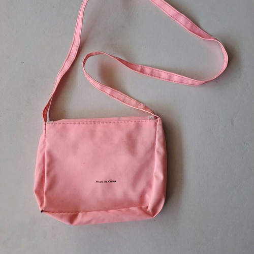 Vintage pink toy bag old children's