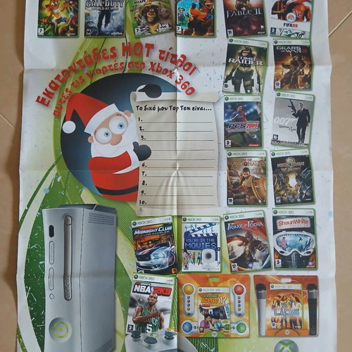 Collectible Calendar 2009 Xbox 360 poster like new, size 40 x 55cm