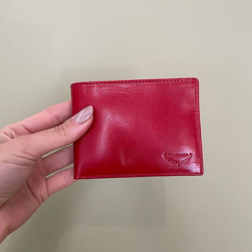 Bronica wallet red leather new with box