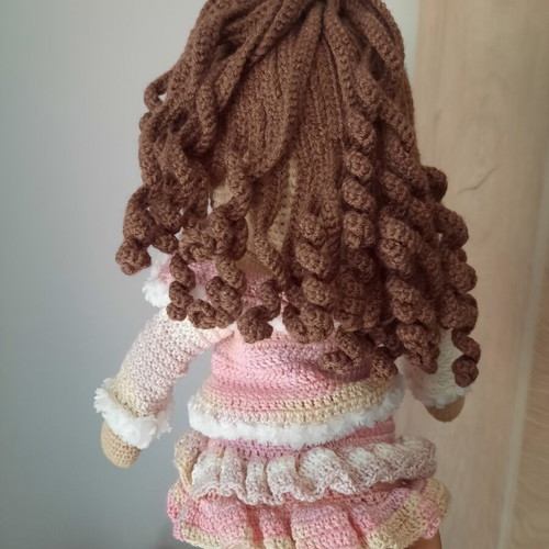 Handmade amigurumi doll 43 cm with removable clothes