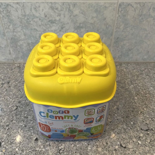 Clementoni Baby Clemmy soft building blocks set used, 20 pieces