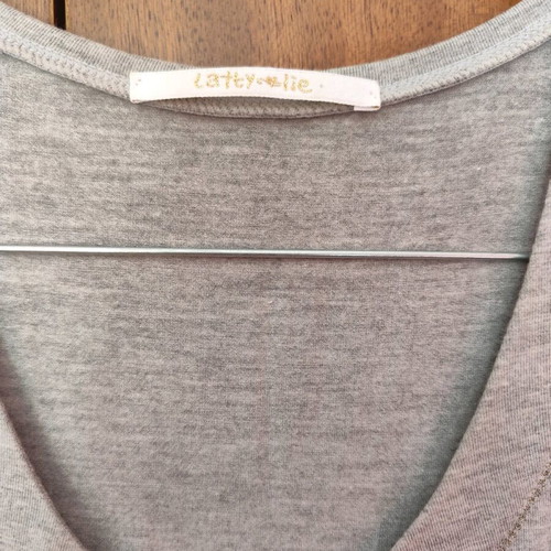 Latty Lie blouse size M, like new, with decorative elements, grey