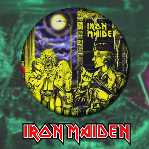 Iron Maiden pins set of 9, 3cm, high resolution, new