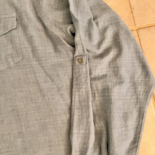 Marks & Spencer women's linen shirt tunic used, grey-blue