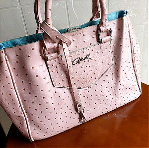 Τσάντα ροζ axel με τσαντάκι μπλέ μέσα