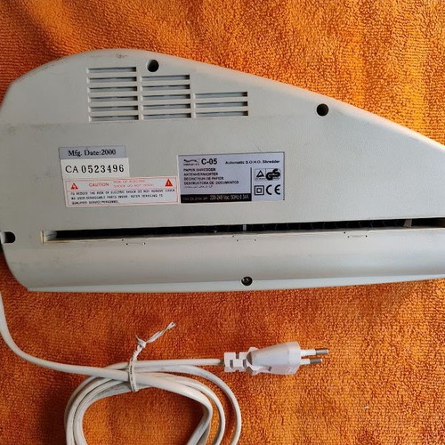 Super Hartokatastrof A-4000 electric A4 paper shredder used