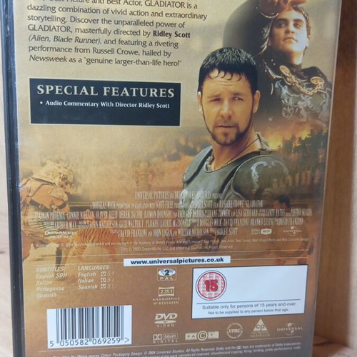 Gladiator DVD like new with English subtitles
