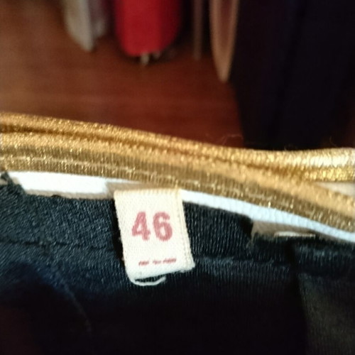Women's black jersey set with gold belt and jacket used