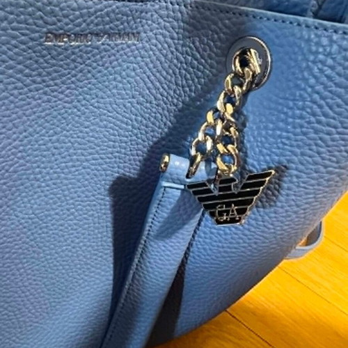 Emporio Armani shoulder bag, pastel turquoise, with dust bag