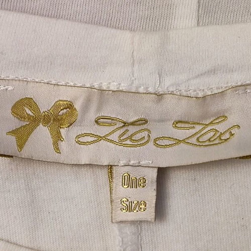 Zic Zac White Crop Top New York with Gold Rhinestones like new, One Size