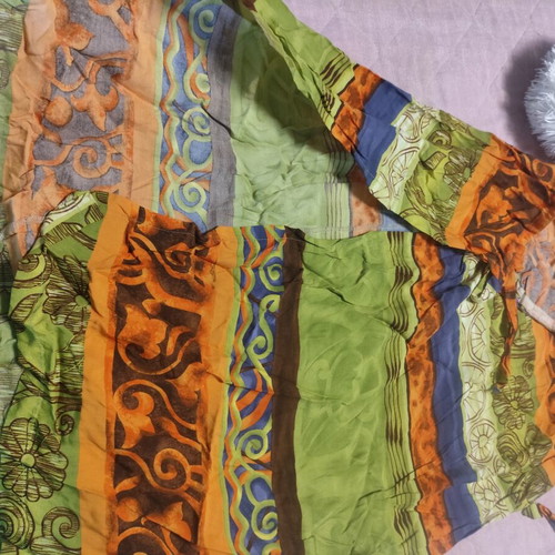 Vintage summer skirt used, multicolor, size M
