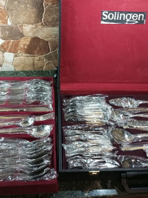 Solingen Nivella Cutlery Set 72 Pieces Plus New 24K Gold Plated