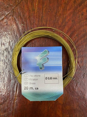 Gold wire 0.6mm thickness 20 meters new for artistic work