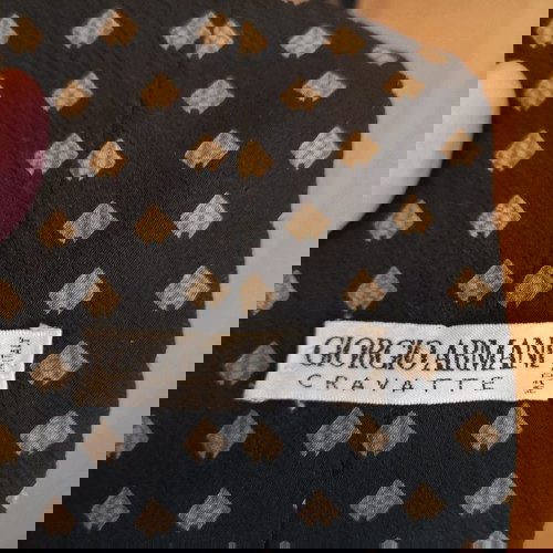 Γραβάτα Giorgio Armani vintage μαύρη μεταχειρισμένη 100% μετάξι