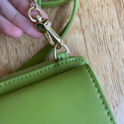 Caprice green crossbody phone bag wallet