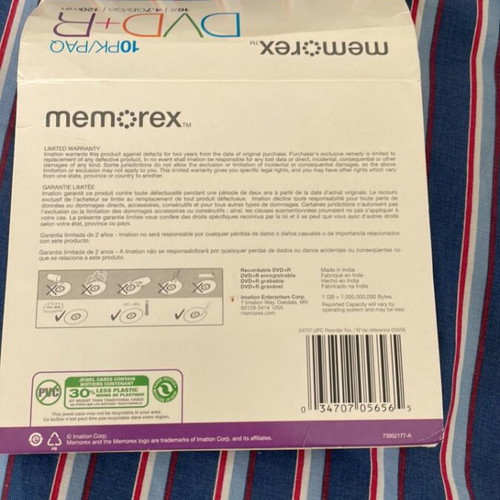 Memorex DVD pack of 3, like new