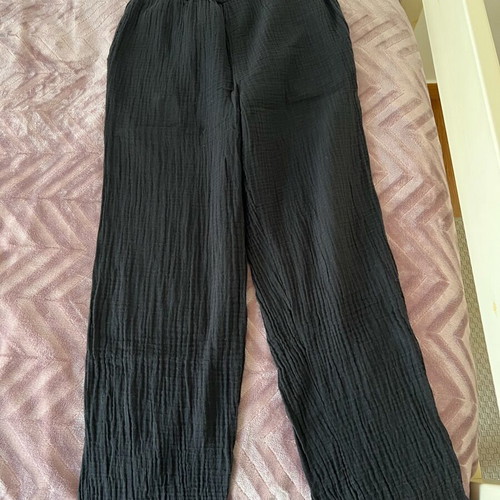 M&S black pants like new, comfortable with elastic waist
