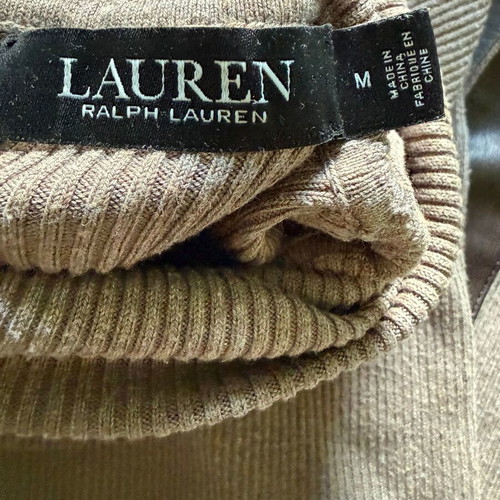 Lauren Ralph Lauren turtleneck like new with leather detail