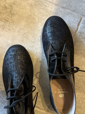 Oxford shoes Vavoulas new, black leather, size 38
