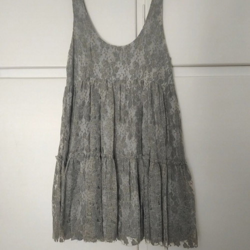 Rouge mini lace dress gray like new size M